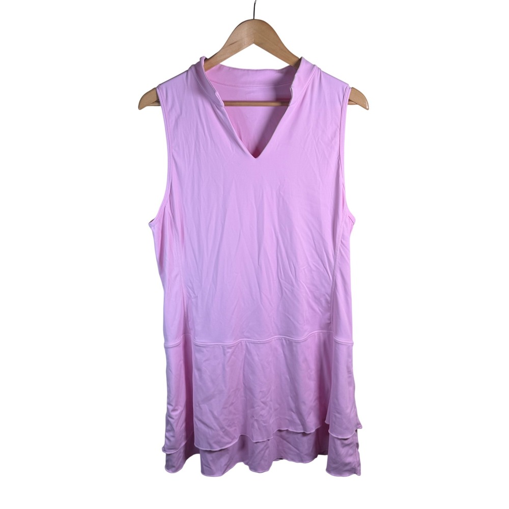 NWT Halara SoftlyZero Athletic Dress/Shorts Women XL Pink Ruffle Tennis Golf Set - Picture 2 of 11